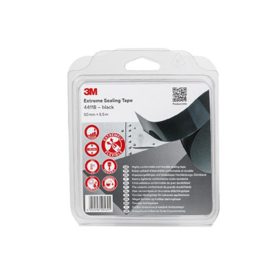3M 4411B nastro adesivo sigillante extreme sealing tape 50 mm x 5.5 m x 1 mm nero