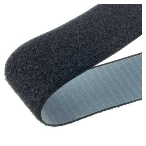 Nastro a strappo adesivo, femmina, colore nero, 25mm x 25m