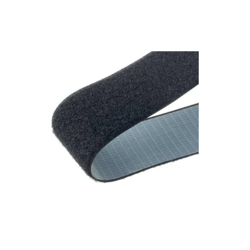 Nastro a strappo adesivo, femmina, colore nero, 25mm x 25m