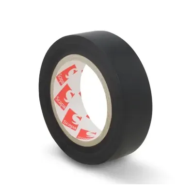Scapa 2701W PVC black adhesive tape, 19 mm x 25 m, thickness 0.13mm