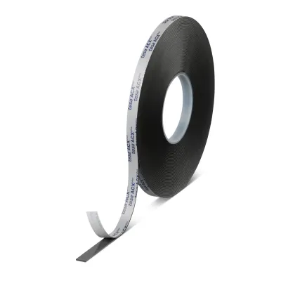 tesa ACXplus 7074 nastro biadesivo in schiuma acrilica, nero, 25 mm x 25 m, spessore 1 mm, liner in carta