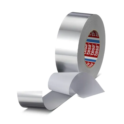 tesa 60672 robust aluminum tape with paper liner, 12 mm x 50 m thickness 75 μm