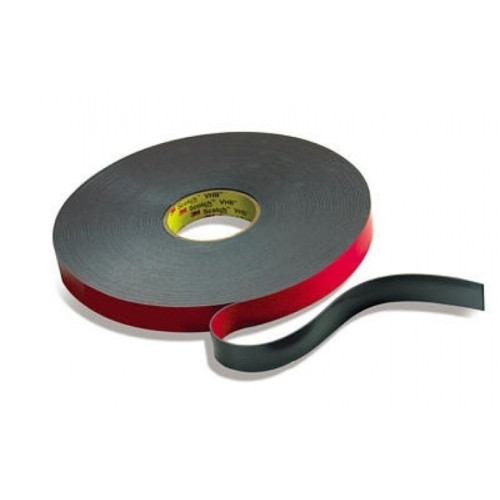 3M™ VHB™ 5952F, acrylic foam double-sided adhesive tape, Black, 25 mm x 3 m x 1.1 mm, Plastic film liner
