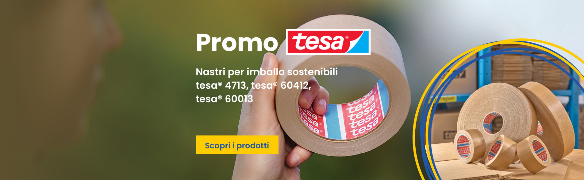 TESA 4713 – Nastro da Imballaggio di Carta da Fonti Sostenibili 75 mm x 50  m Bianco Eco